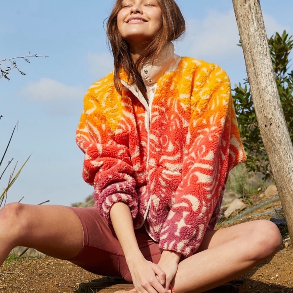 ✨BNWT✨ Free People Movement Rocky Ridge Sherpa Jacket in 🌼Marigold🌼 SO CUTE! XS